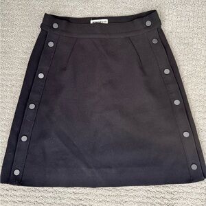 Whistles Daphne Black Crepe Mini Skirt